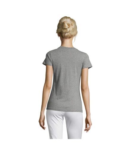 T-shirt Regent Femme Gris Chiné SOLS