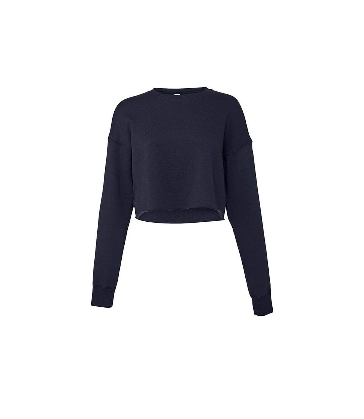 Bella + Canvas Ladies Cropped Sweatshirt (Navy)