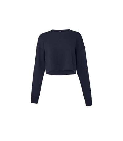 Bella + Canvas Sweat-shirt court pour femmes (Bleu marine) - UTPC3610