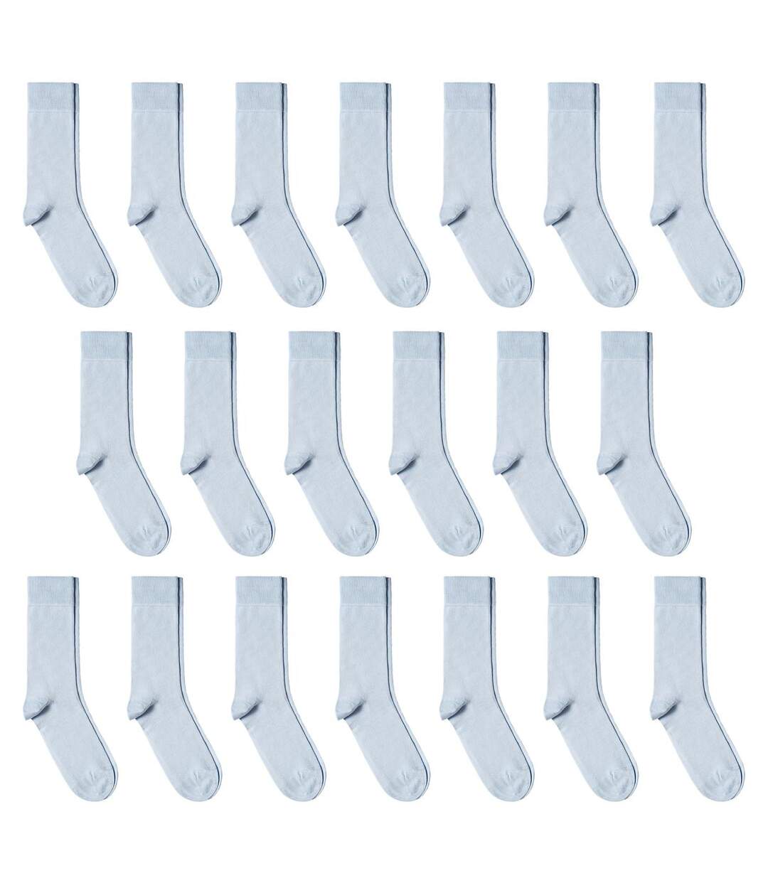 Chaussettes jersey unies – Lot 20 paires  - Fabriqué en UE