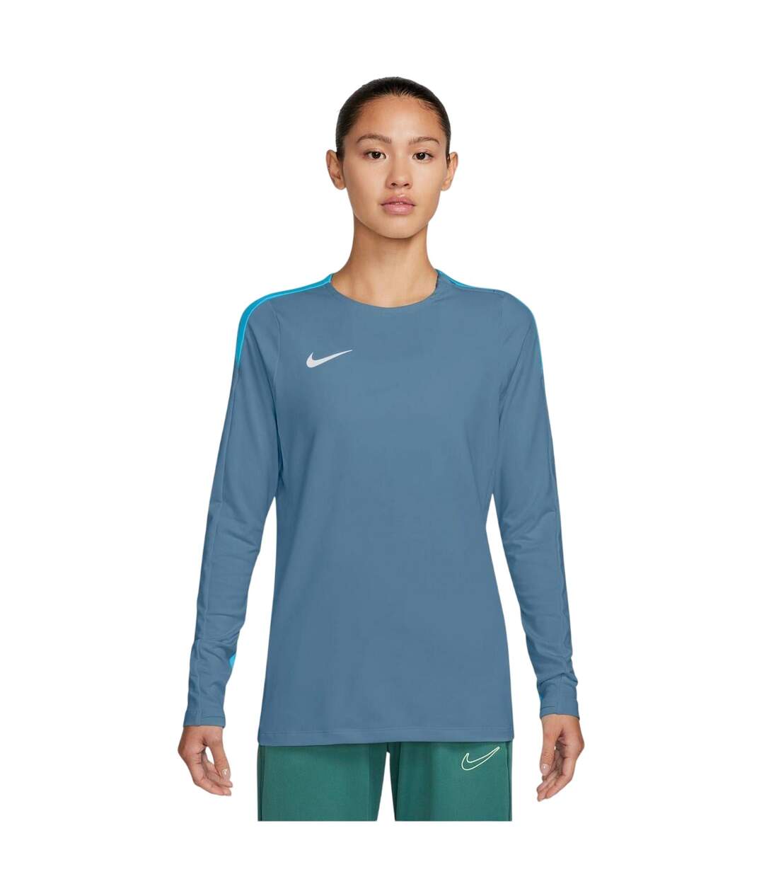 Womens/ladies Crew Neck Regular T-shirt Aegean Blue Storm Nike-1