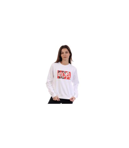 Sweat Motif/style Logo Bloc Femme Blanc Vif Diesel