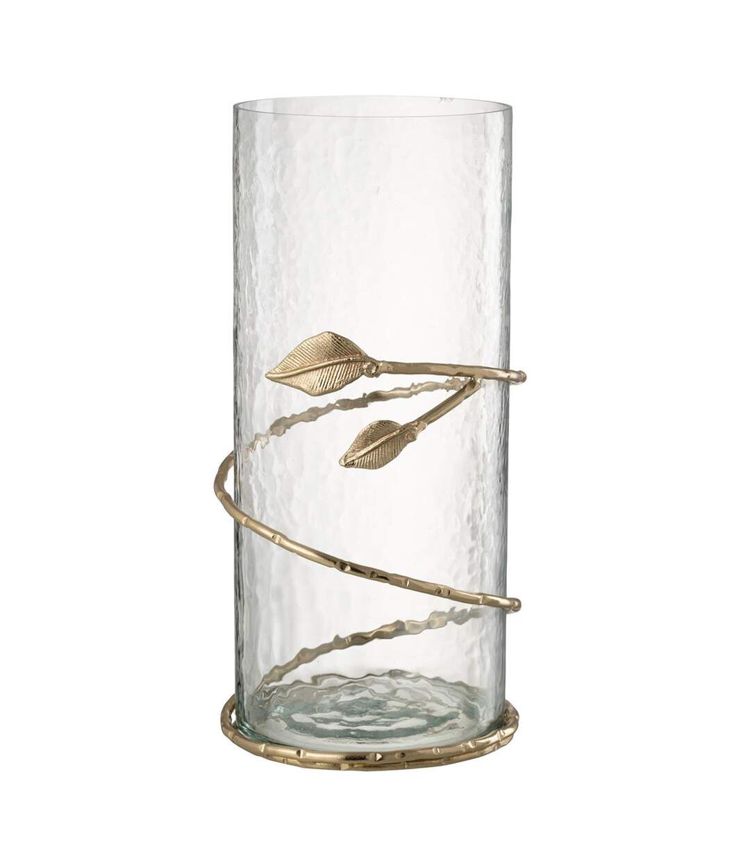 Vase en Verre Feuille Ofelia 40cm Transparent-1