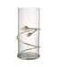 Vase en Verre Feuille Ofelia 40cm Transparent-1