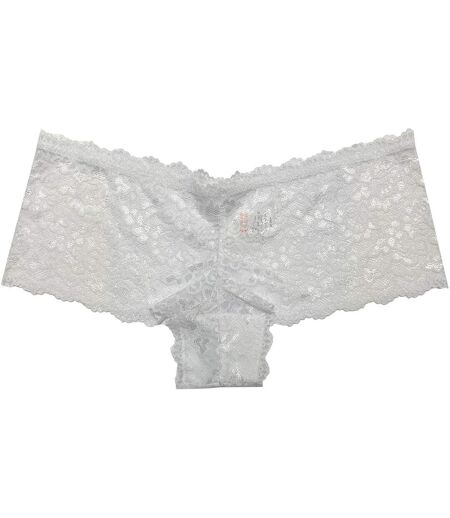 Pack Of 3  Womens/ladies Floral Lace Trim Briefs  White Be You