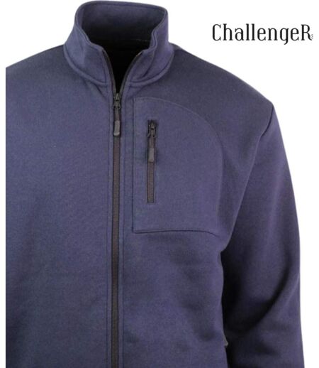 CHALLENGER CAPITAINE1 — Veste sweat zippée bleu marine : le confort fonctionnel au quotidien