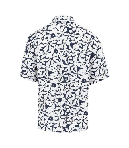 Womens/ladies Salise Large Floral Lightweight Shirt Navy White Regatta