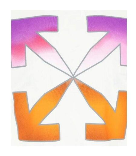Unisex Adult Gradient Logo Slim T-shirt White Off White