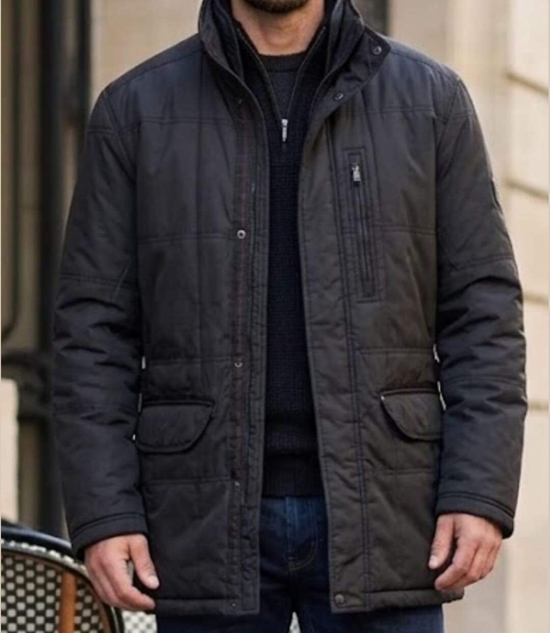 WINCHESTER NOVAK — Parka doublée tissu déperlant noir : l'alliance parfaite du style et de la protection-1