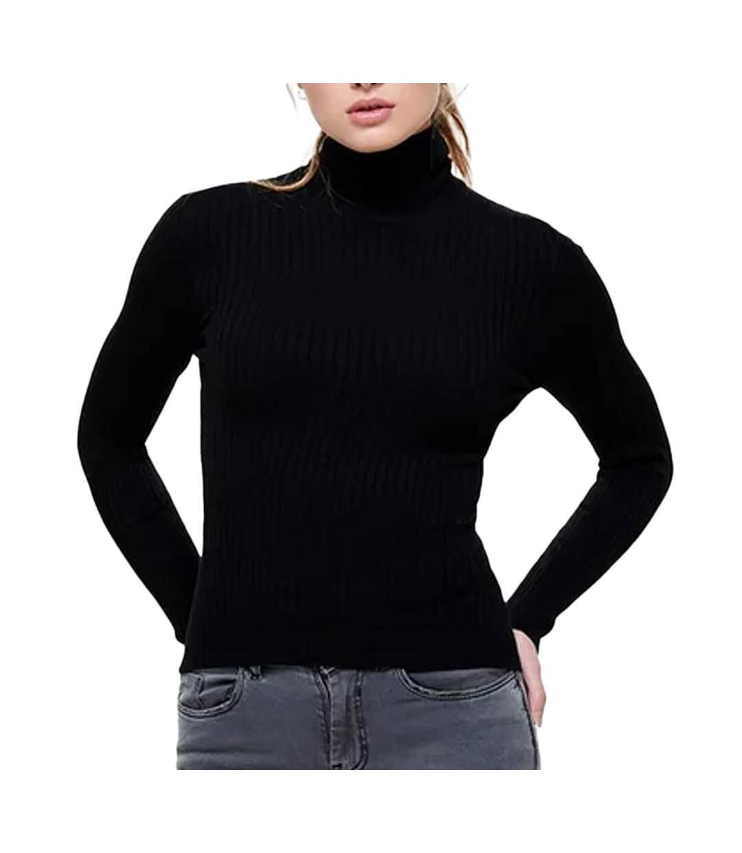 Pull noir femme only karol - l-1