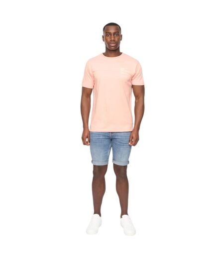 Mens seamtext t-shirt coral Duck and Cover
