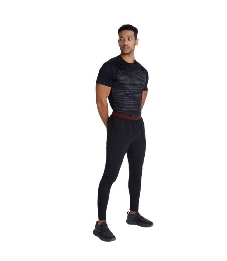 Mens Elite Hybrid Jogging Bottoms Black Cherry Tomato Umbro