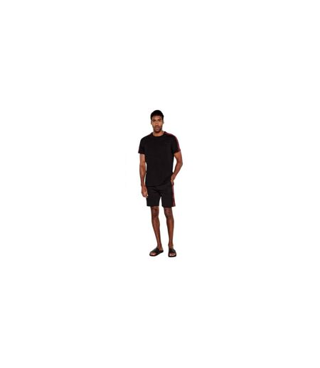 Mens Logo Taped T-shirt Black Hugo