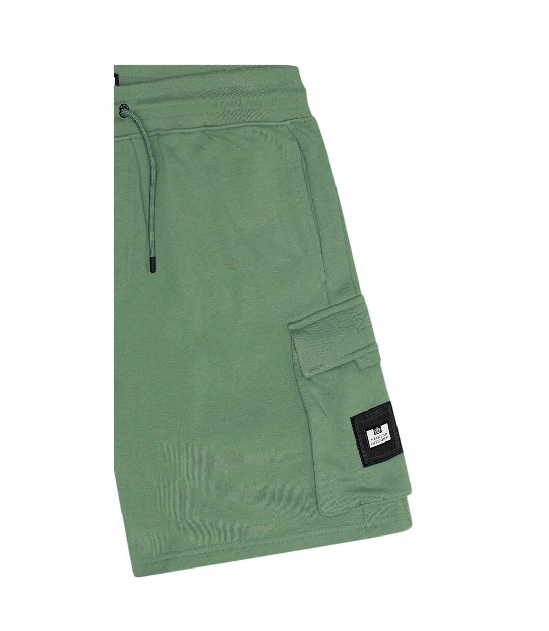 Mens New Carillo Cotton Shorts Mid Green Weekend Offender-3