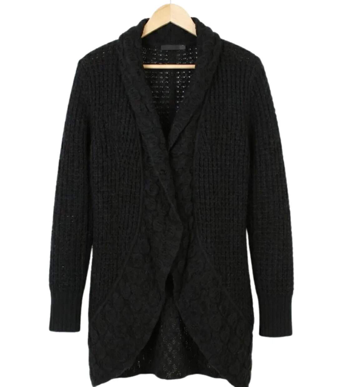 Gilet Femme Maille Douce Noir (Réf. AH1173N)-5