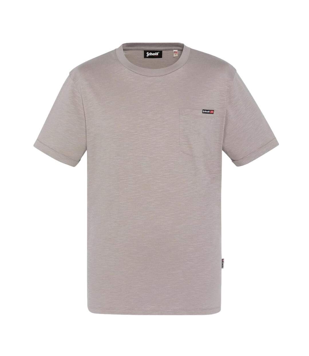 T-Shirt gris homme schott tskea1-2