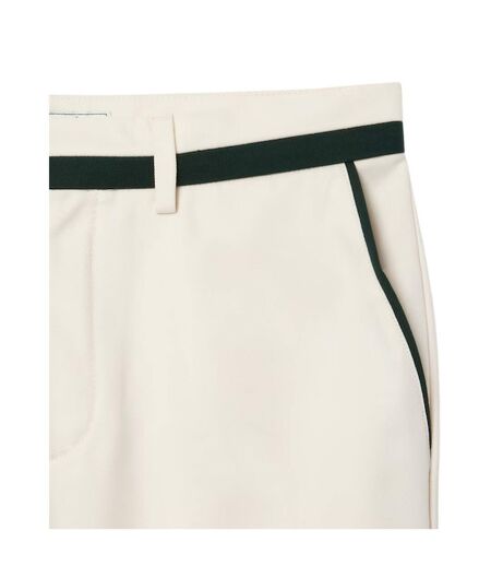 Mens Straight Suit Trousers Cream Lacoste