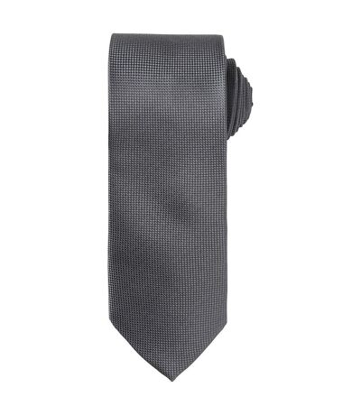 Premier Unisex Adult Micro Waffle Tie (Dark Grey) (One Size) - UTPC5860