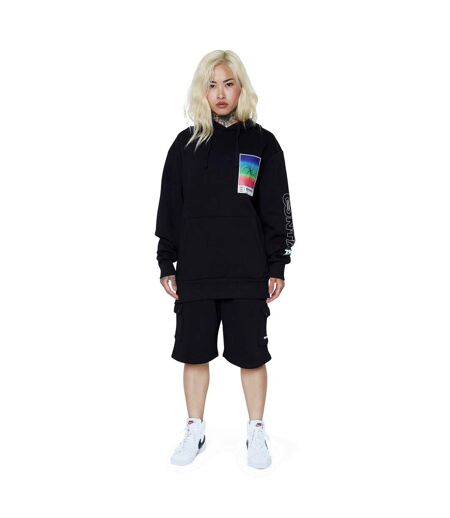 Unisex adult square spectrum continu8 boxy hoodie black Hype