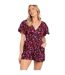 Combishort Motif/style Floral Femme Noir Influence-1