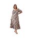 Womens/ladies floral front tie plus tiered maxi dress black Dorothy Perkins