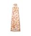 Robe Longue Motif/style Imprimé Palmier Femme Rose Jaune Biba-2