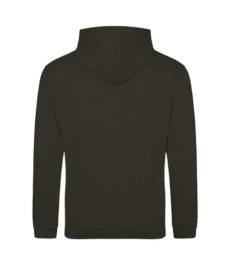 Sweat À Capuche College Adulte Vert Kaki Foncé Awdis