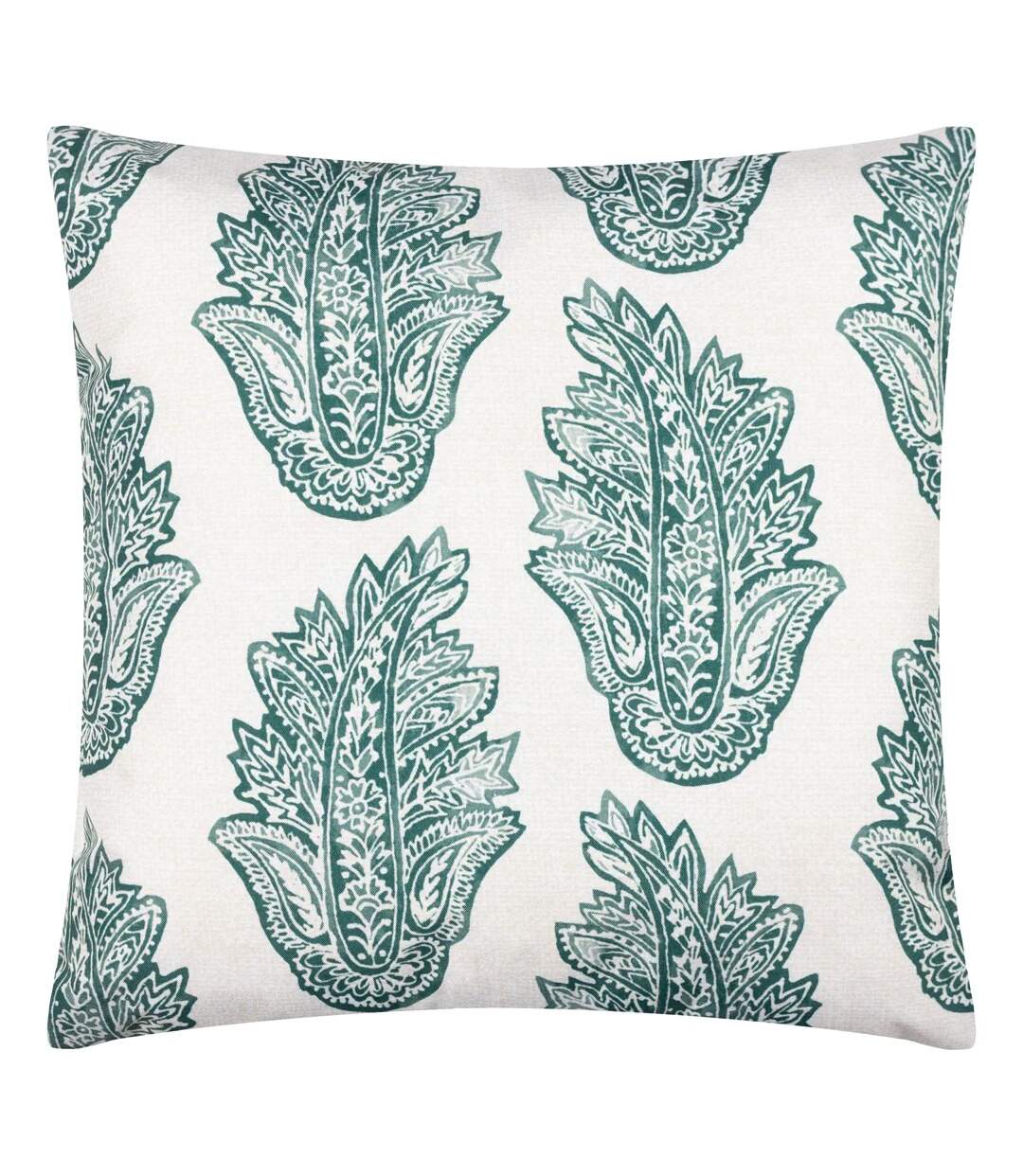 Kalindi paisley outdoor cushion cover 43cm x 43cm teal Paoletti