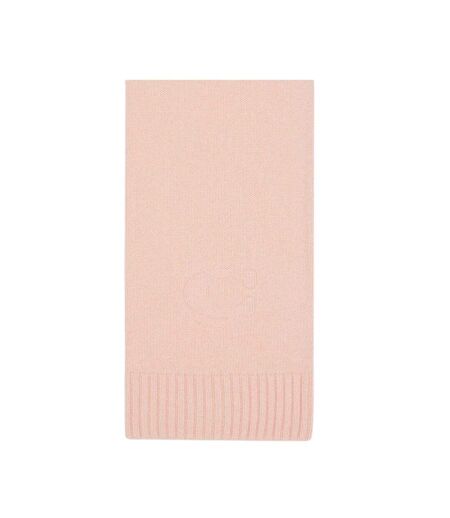 Embossed Knitted Winter Scarf One Size Peach Coach