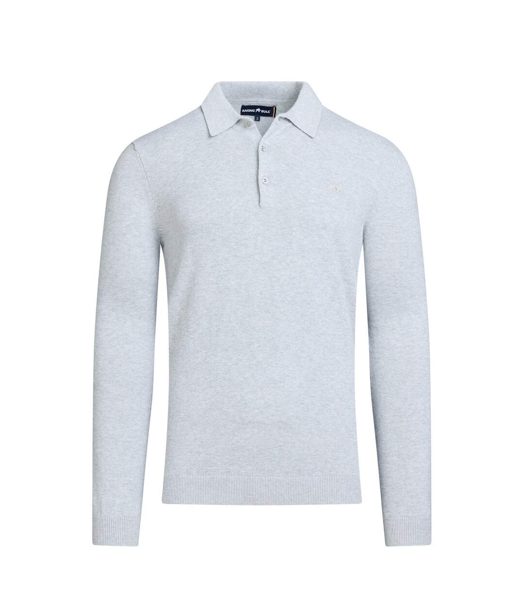 Polo homme gris chiné Raging Bull-1