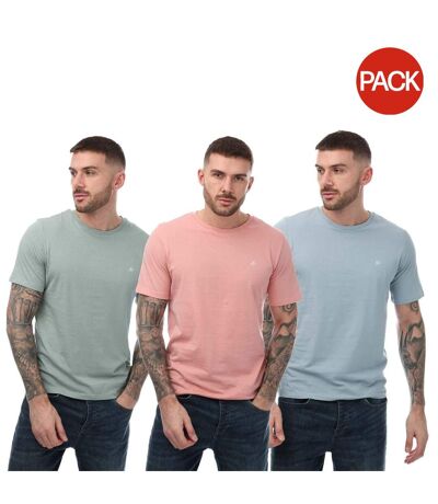 T-shirts homme bleu / gris / saumon Jack And Jones