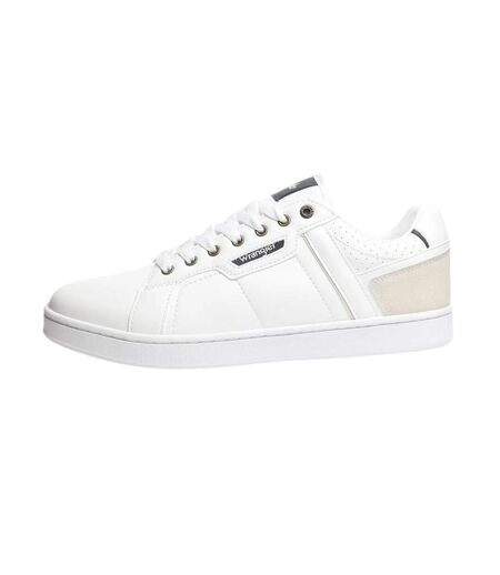 Mens Kit Leather Flat Trainers White Wrangler