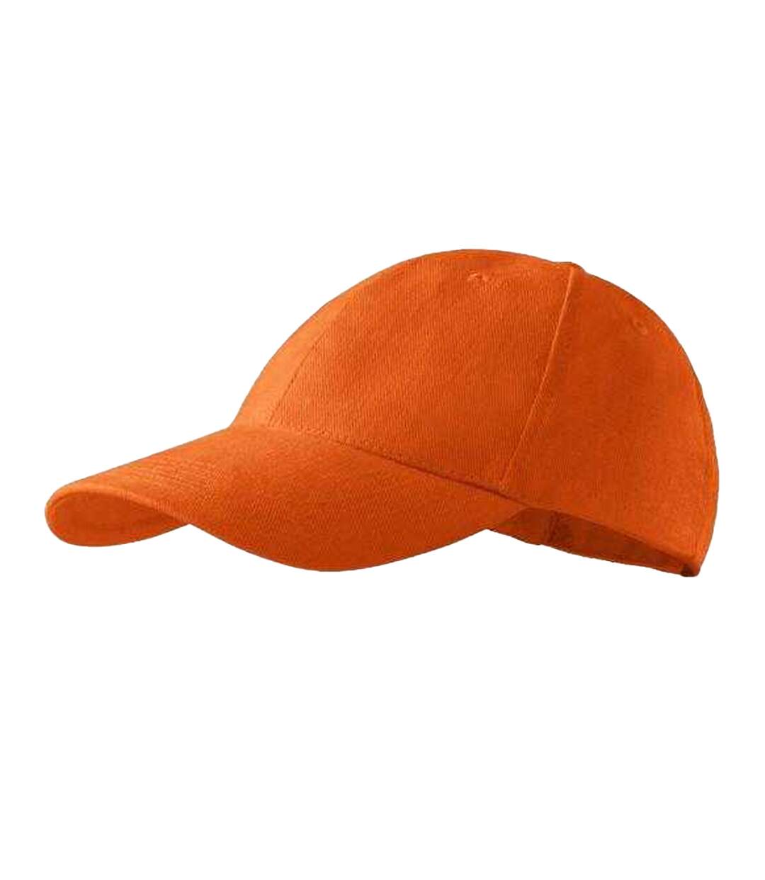 Childrens/kids 6 Panel Baseball Cap Orange Malfini-1