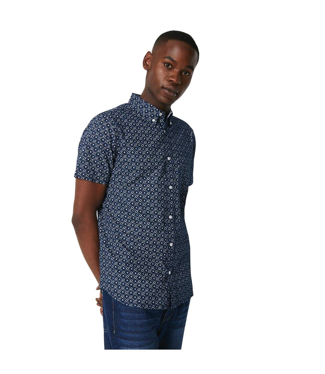 Chemise homme bleu marine Maine-1