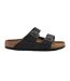Mens Arizona Buckle Leather Lightweight Sandals Black Birkenstock-1