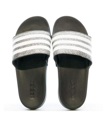 Claquettes Noire/Argent Adidas Adilette Comfort FY8836 - 32