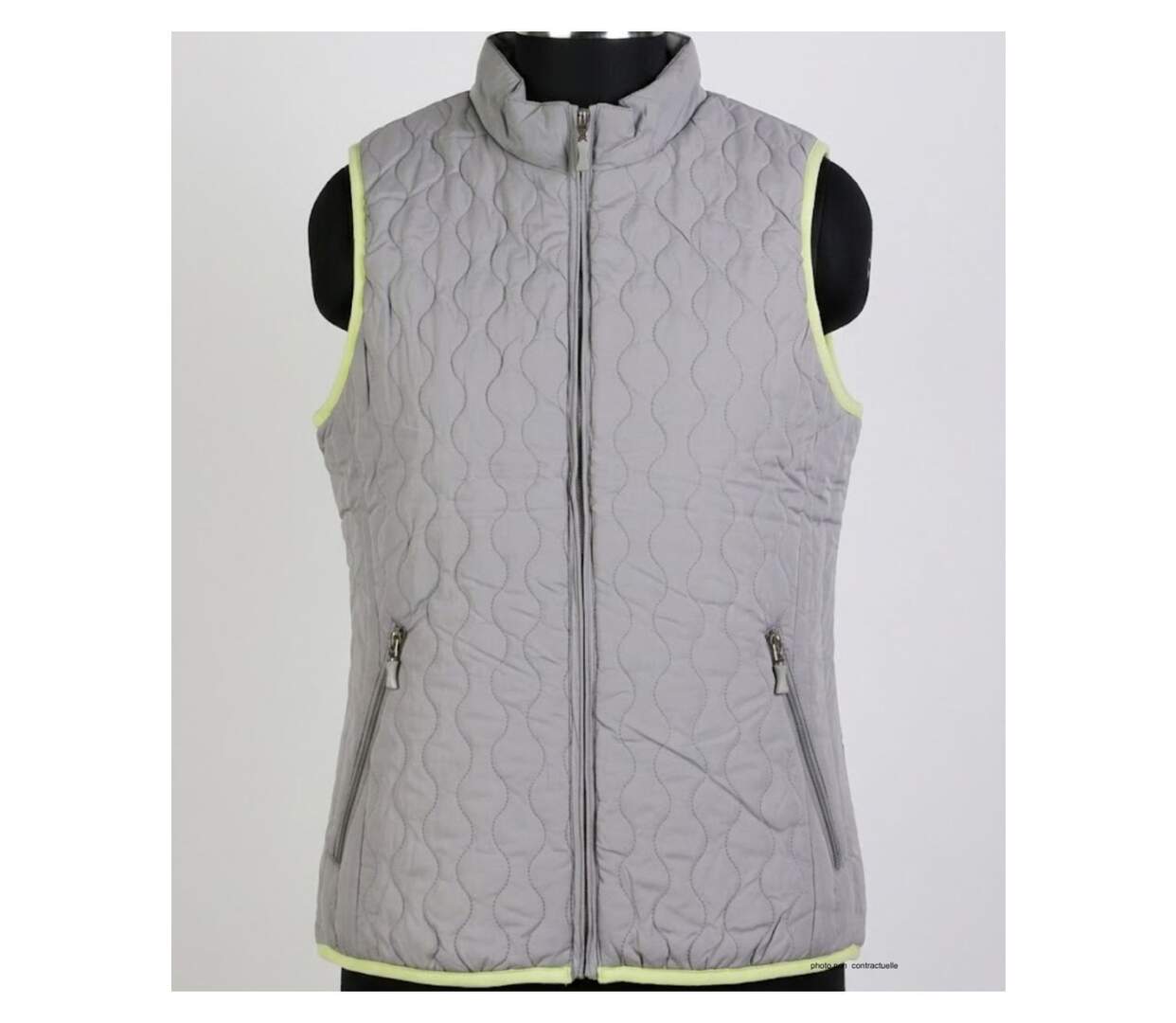 AXXANO AH1170G - Gilet sans manches gris et anis en polyester pour une isolation légère-2