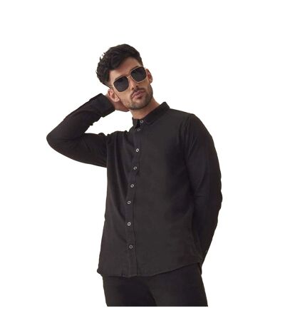 AWDis So Denim Mens Jack Denim Shirt (Black) - UTRW6177