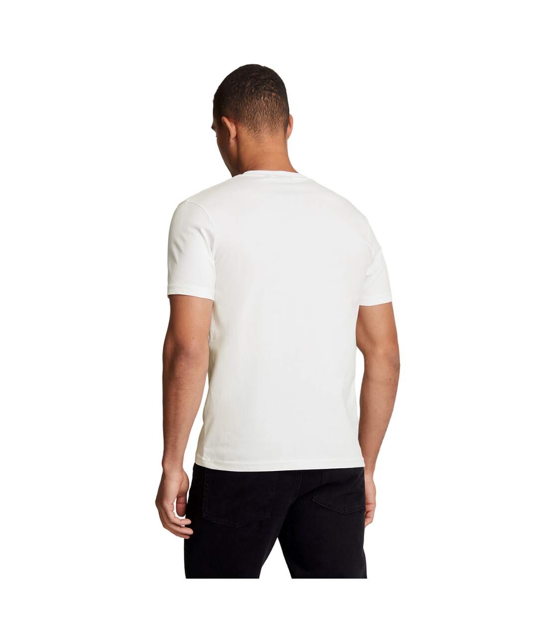 T-shirt uni pour hommes blanc Lyle & Scott-2