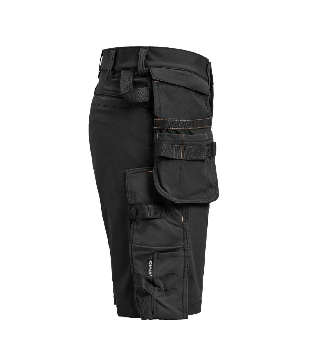 Mens Craftsman 4 Way Stretch Shorts Black Jobman-3