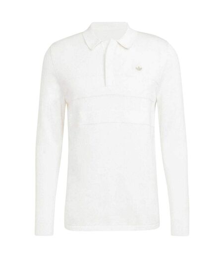 Polo Manches Longues Originals Premium Homme Blanc Cassé Adidas