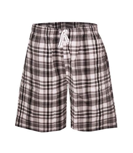 Mens woven checked lounge shorts gris à carreaux cargo bay cargo bay