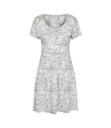 Womens Lightweight Short-sleeved Dress Beige Mountain Warehouse