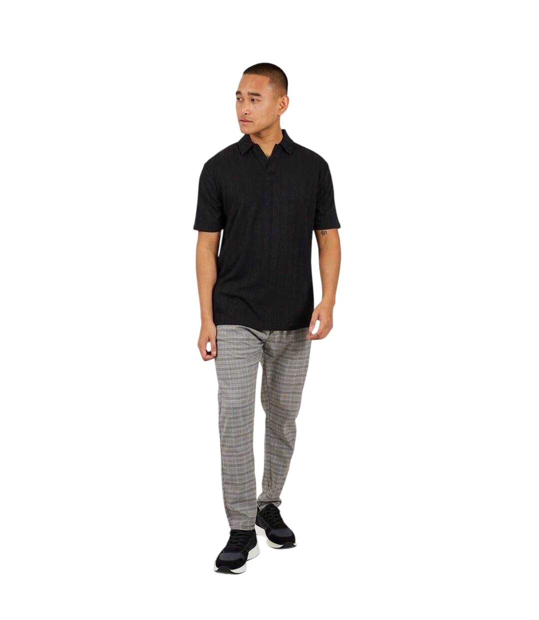 Pantalon De Jogging Motif/style À Carreaux Homme Gris Brave Soul-4