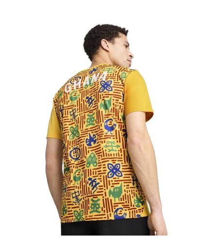 Mens Prematch Ghana Football Shirt Yellow Puma