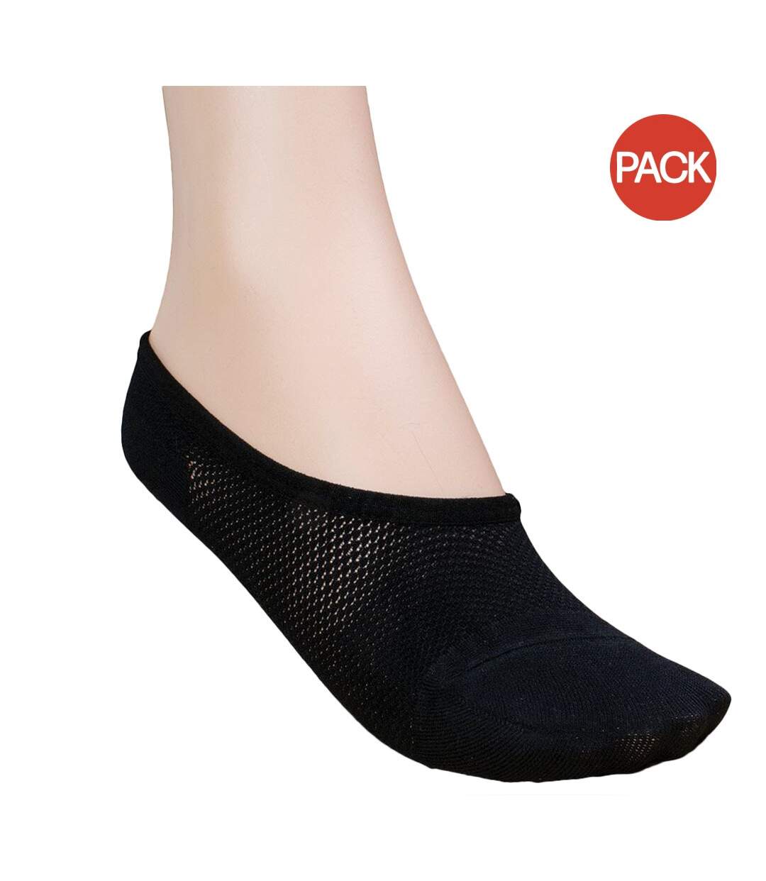 Pack of 3  Womens/ladies trainer socks  black Couture