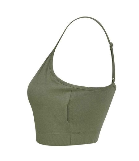 SF Womens/Ladies Sustainable Cropped Camisole (Khaki) - UTPC4931