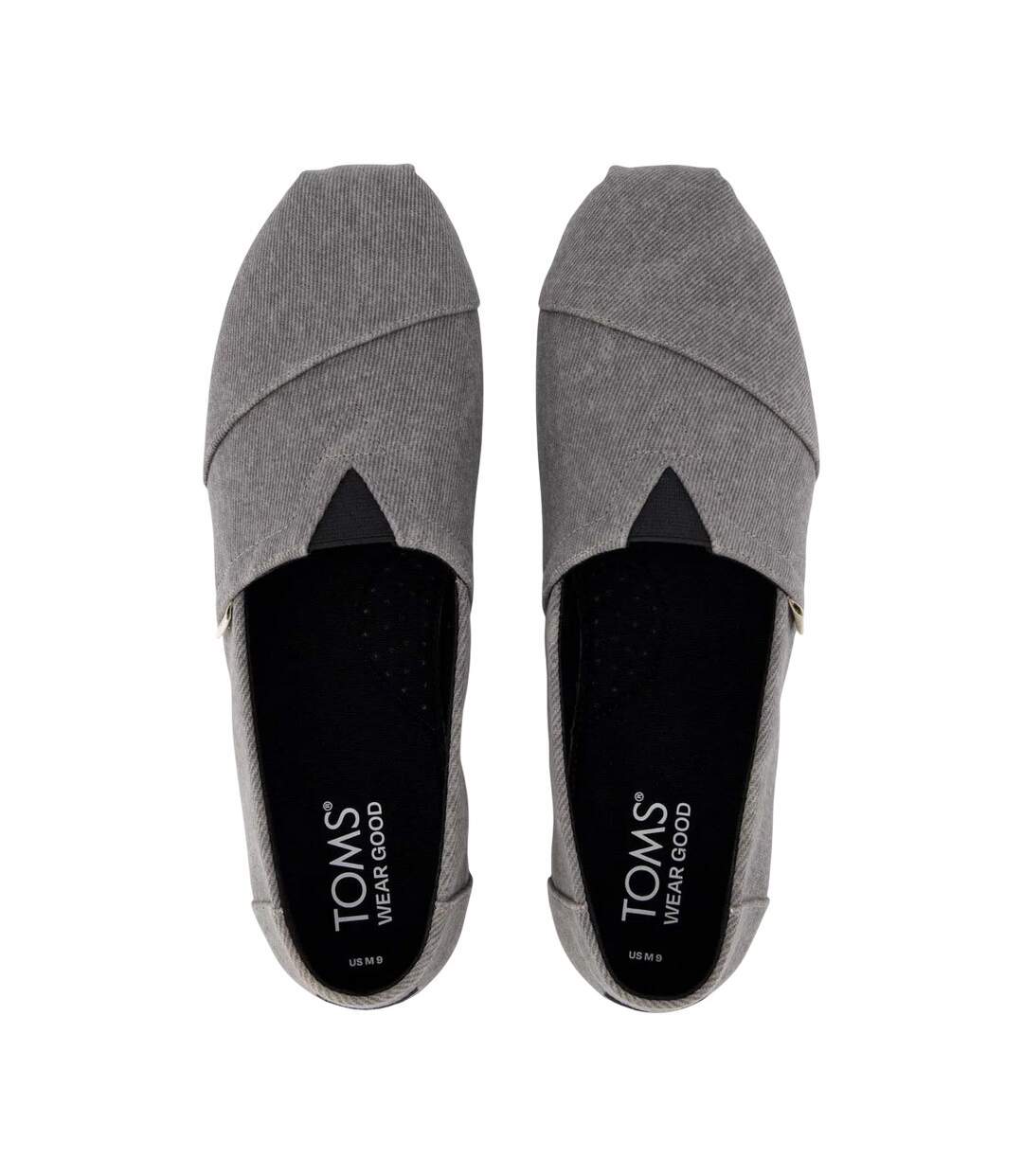 Womens/ladies alpargata classic loafers grey Toms-4