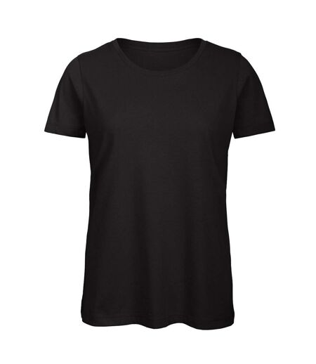 T-shirt Ras Du Cou En Coton Biologique Noir B&C Womens/Ladies Favourite