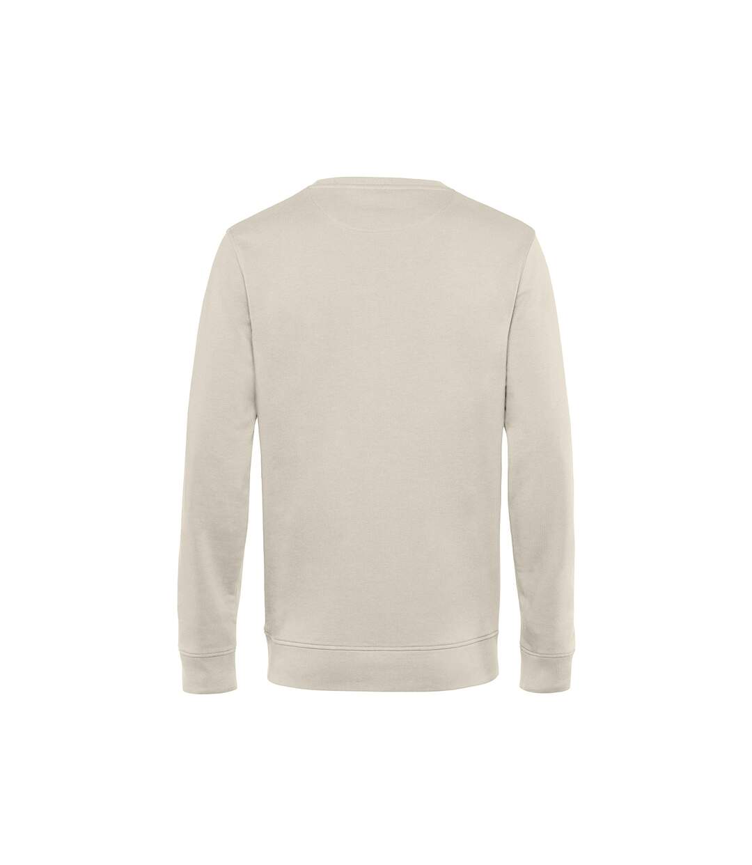 Mens organic crew neck sweat off white B&C